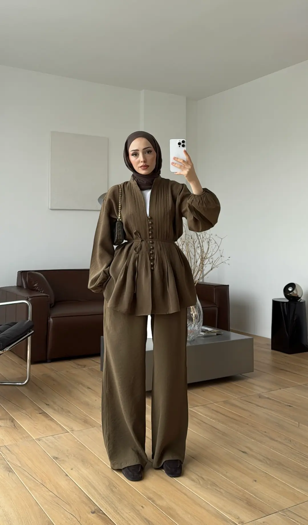 Nervürlü Takım Olive