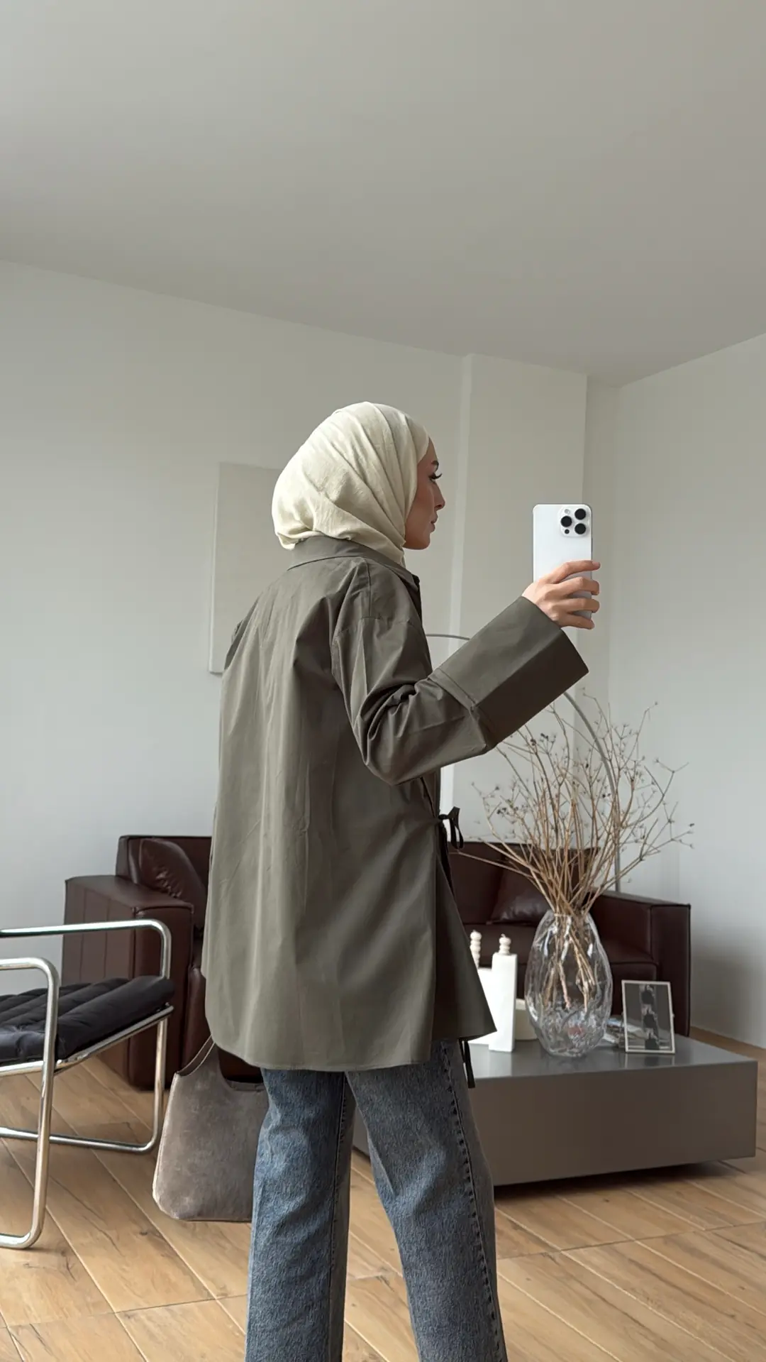 Çapraz Bağlamalı Gömlek Haki