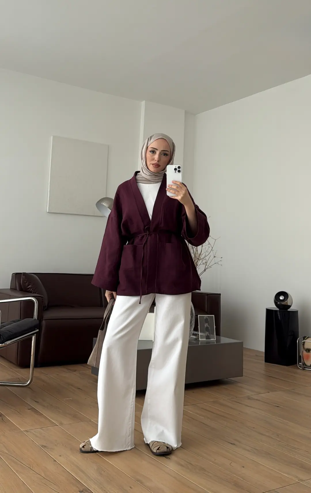 Müslin Kimono Bordo