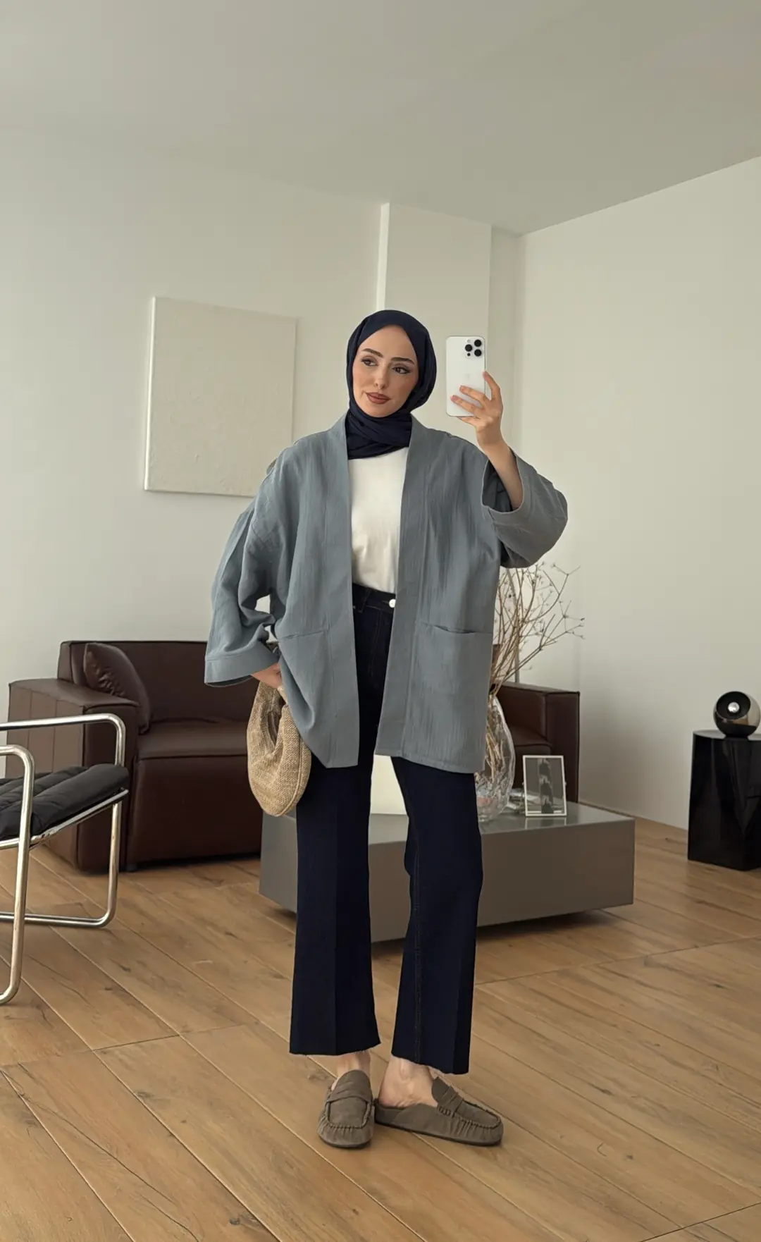 Müslin Kimono Mavi