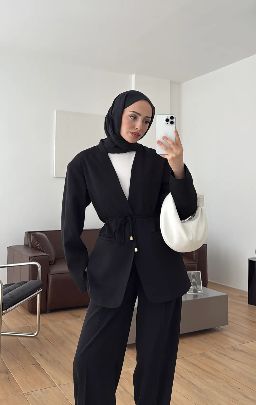 Bagcıklı Blazer Ceket Siyah