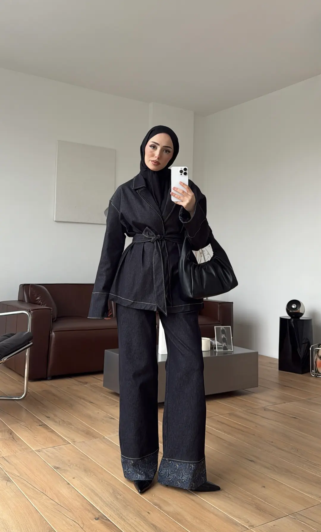 Kontrast Denim Mavisi Takım