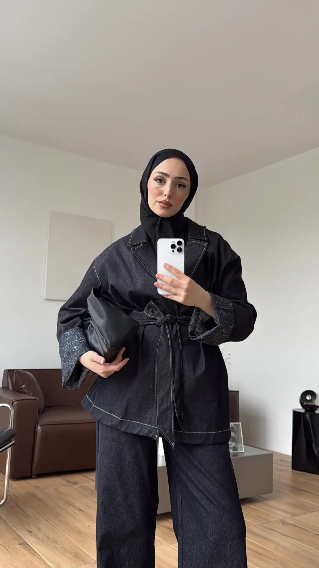Kontrast Denim Mavisi Takım