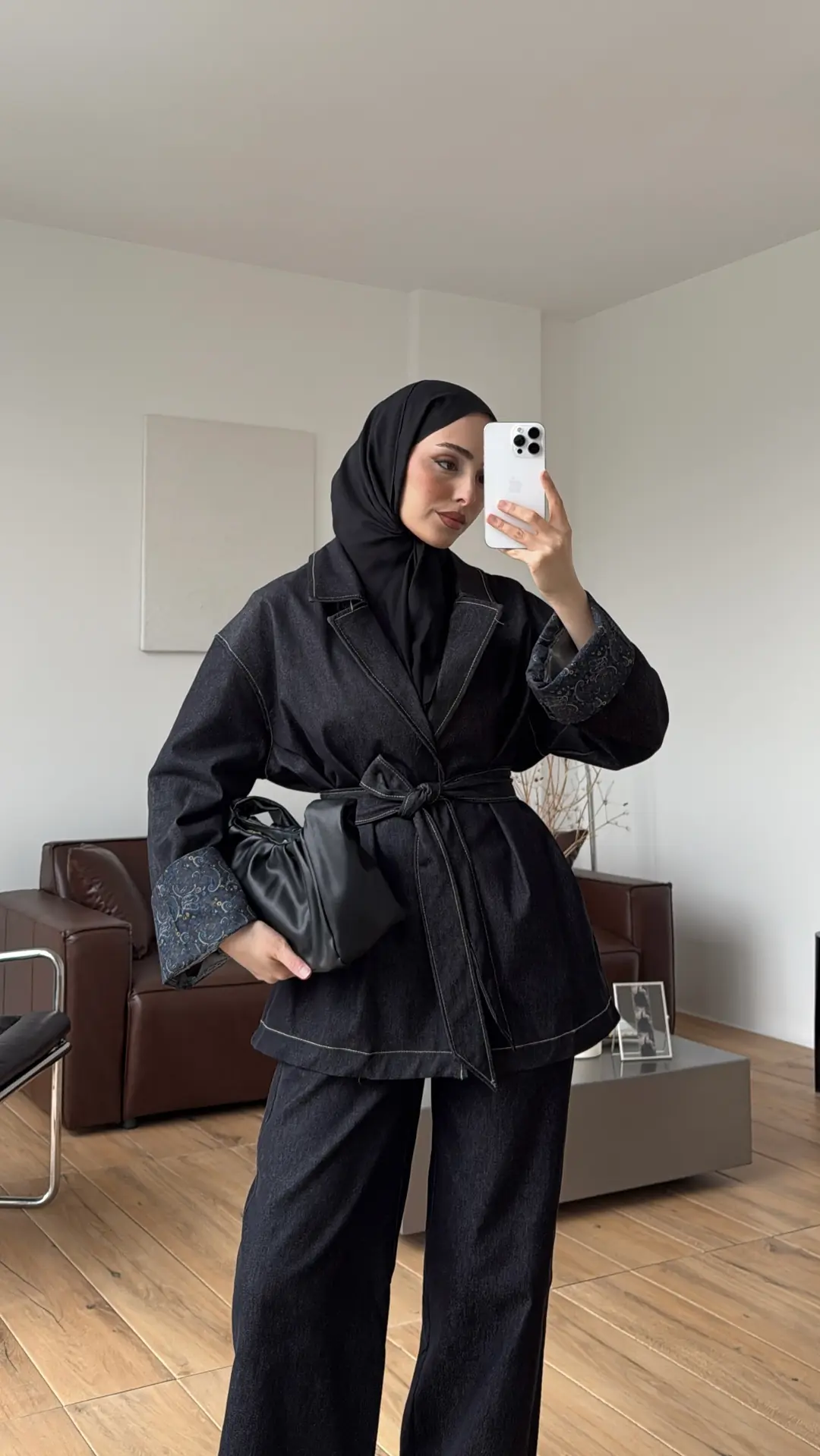 Kontrast Denim Mavisi Takım