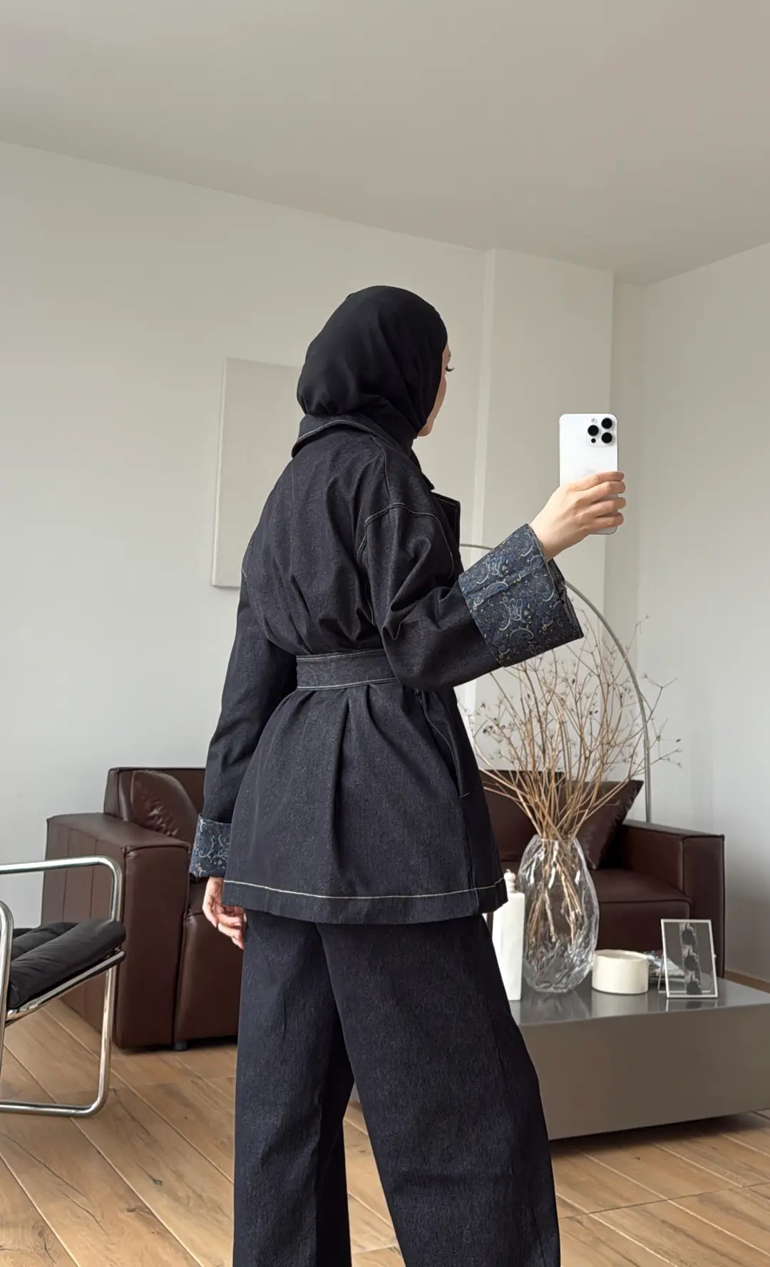 Kontrast Denim Mavisi Takım