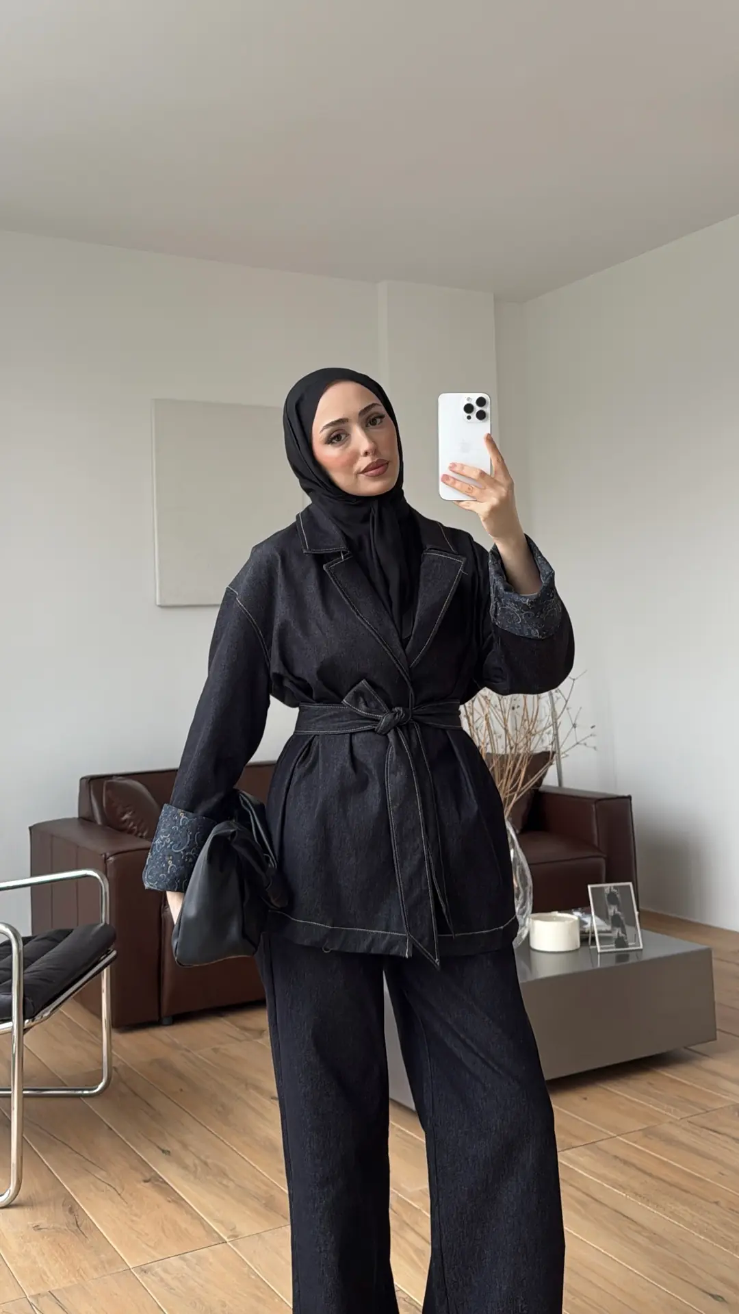 Kontrast Denim Mavisi Takım