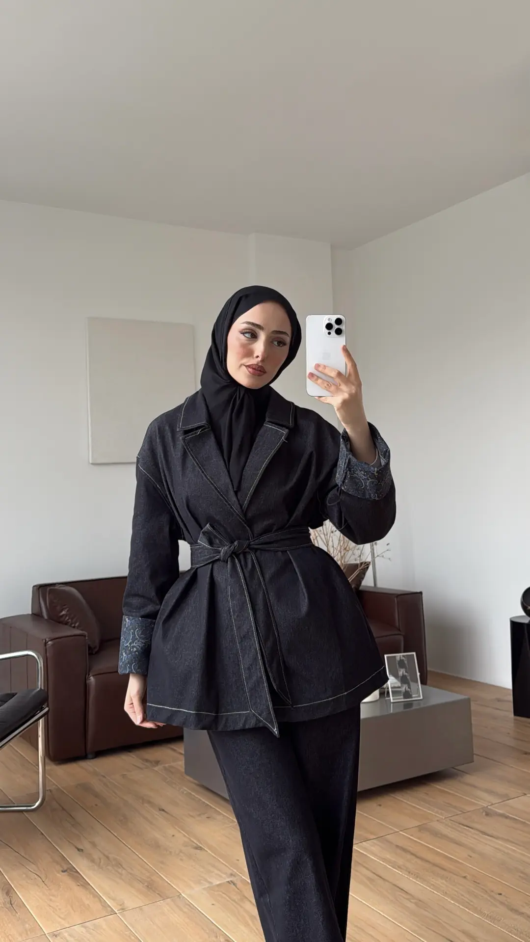 Kontrast Denim Mavisi Takım