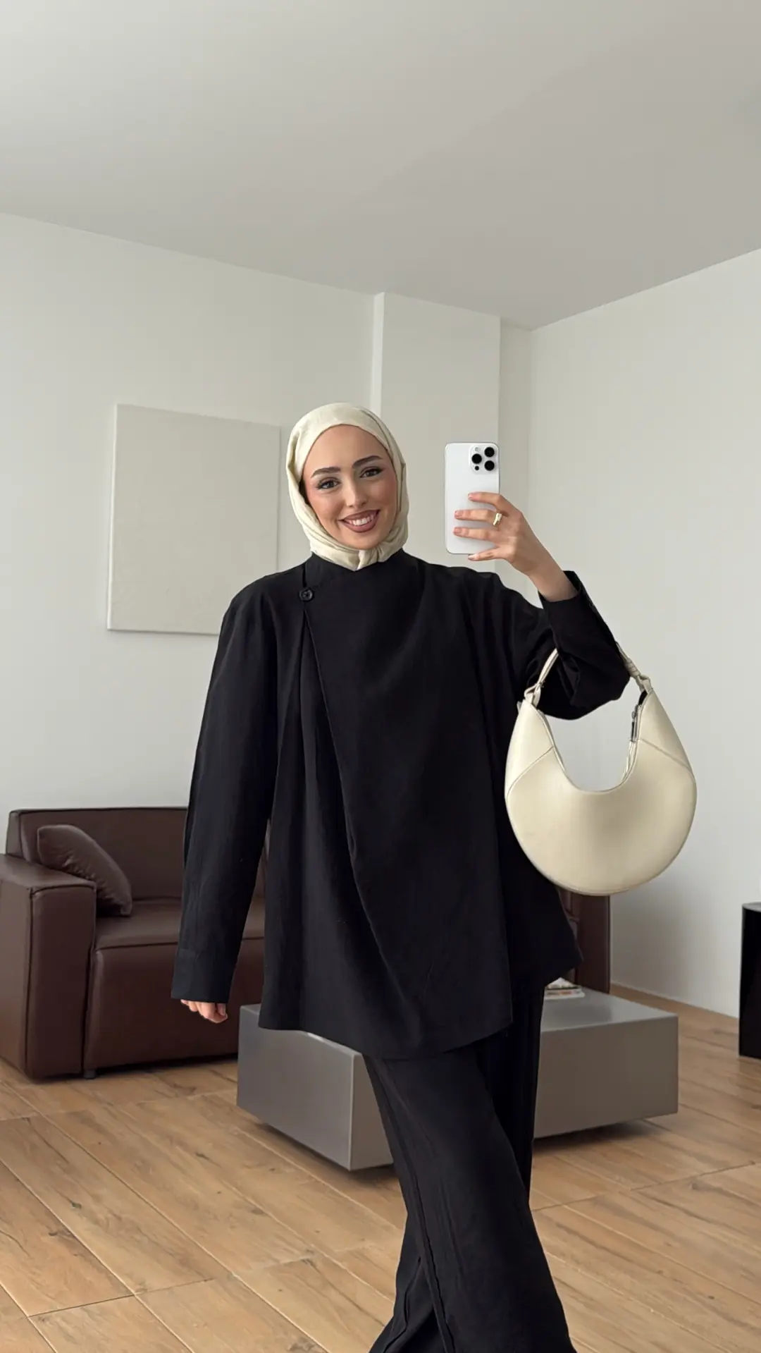 Modal Çapraz Düğmeli Takım Siyah