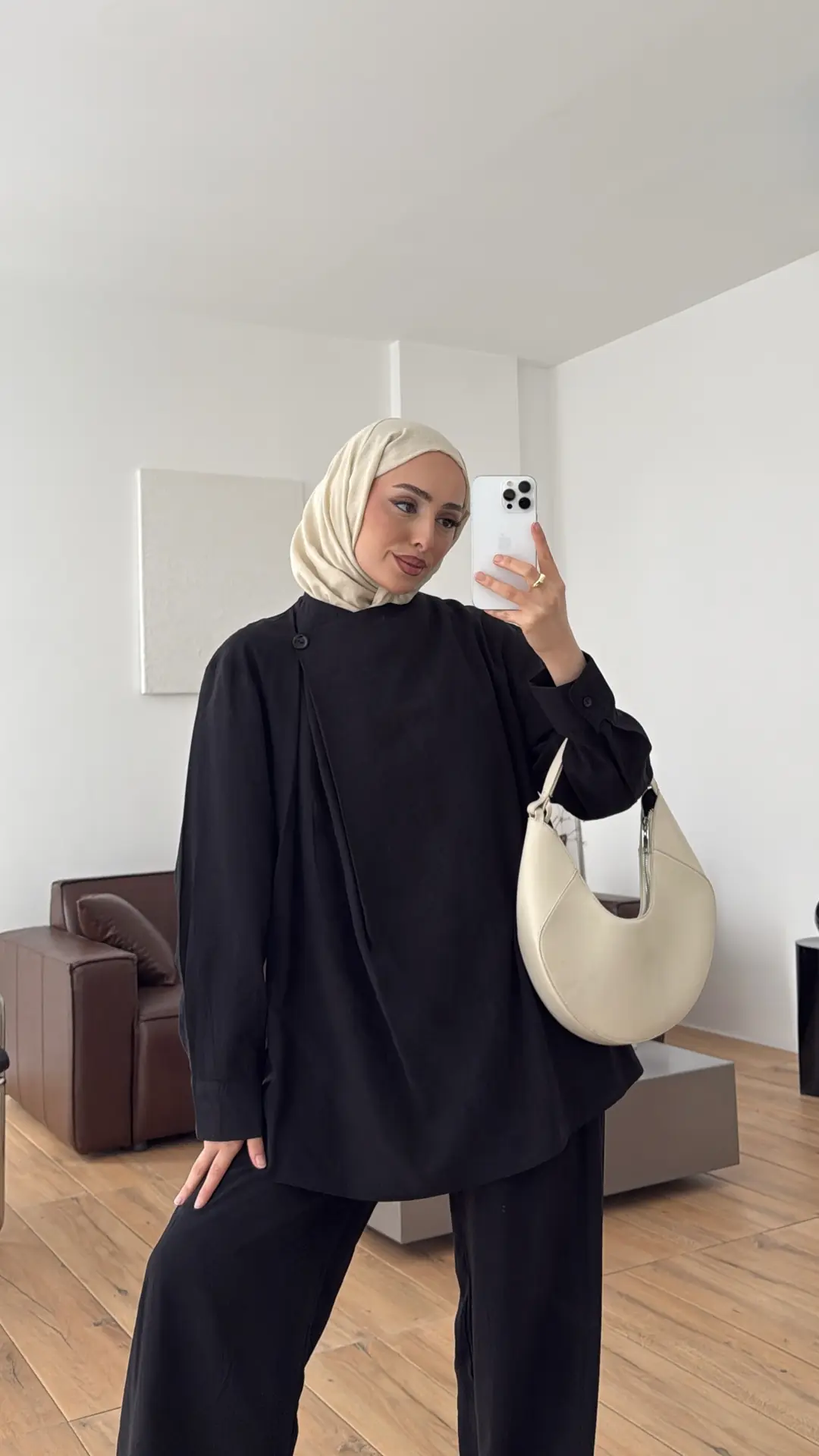 Modal Çapraz Düğmeli Takım Siyah