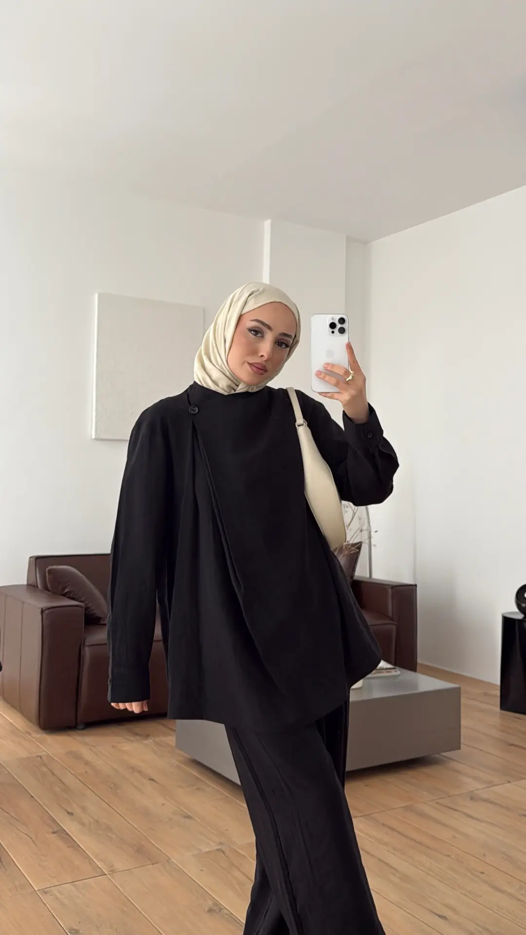 Modal Çapraz Düğmeli Takım Siyah