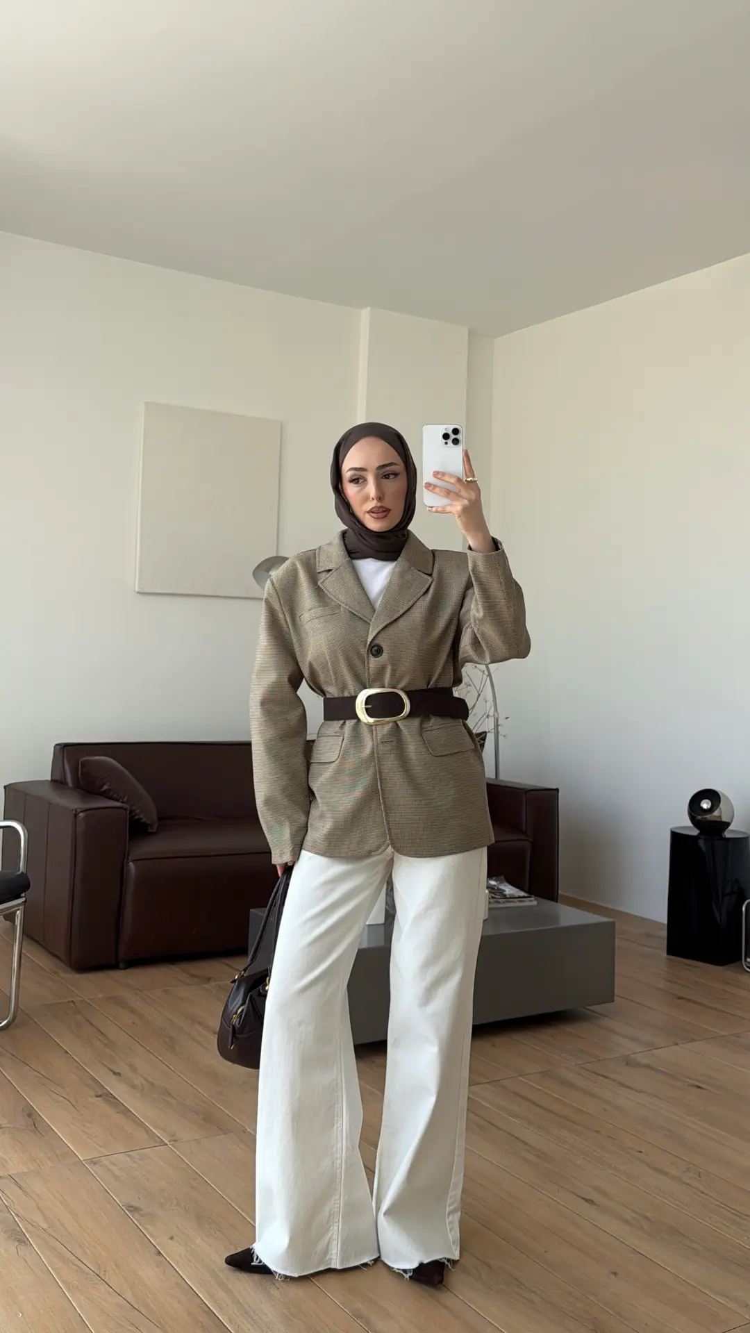 Kemerli Pitikareli Ceket