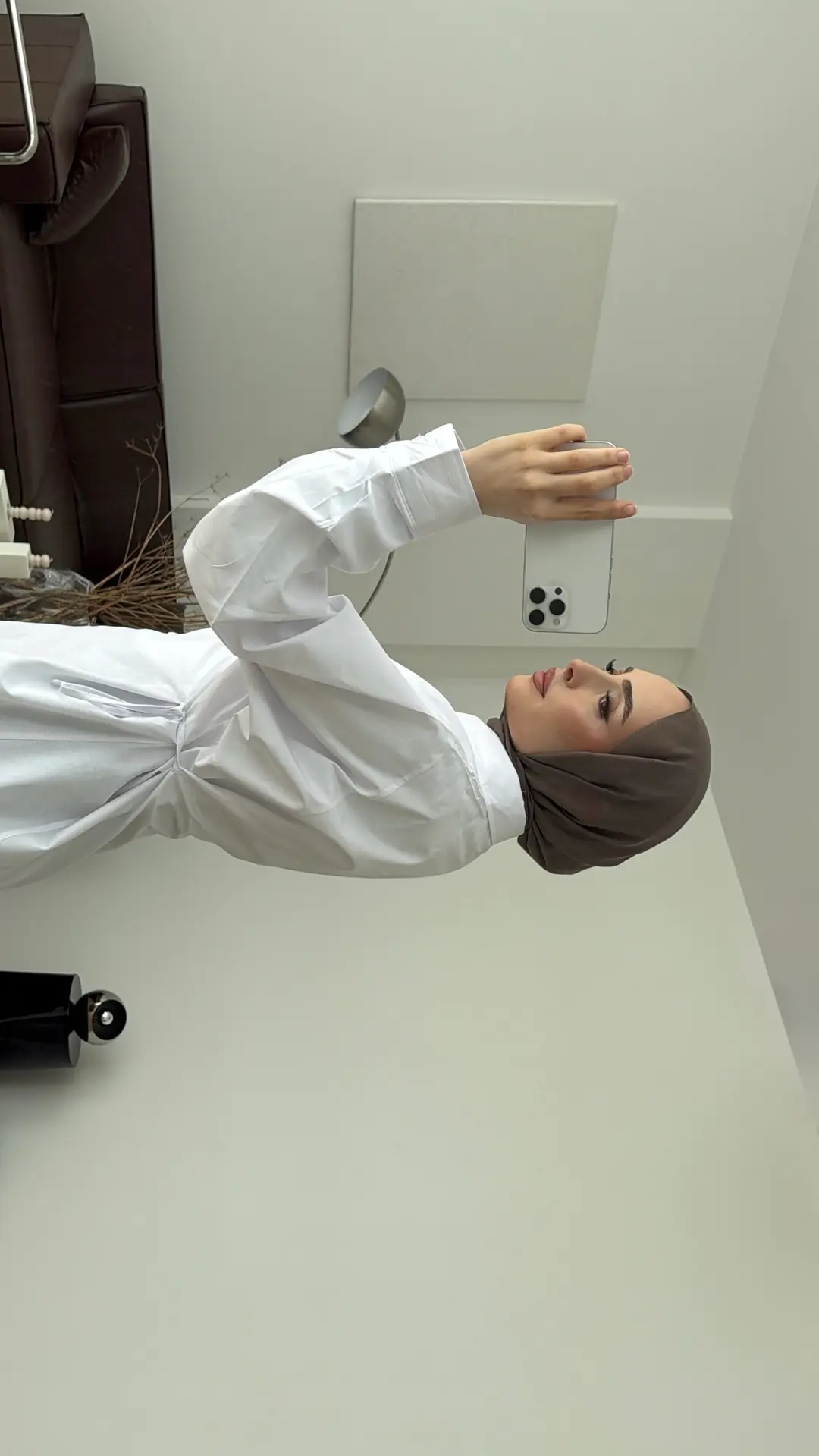 Yandan Bağlamalı Poplin Gömlek Beyaz