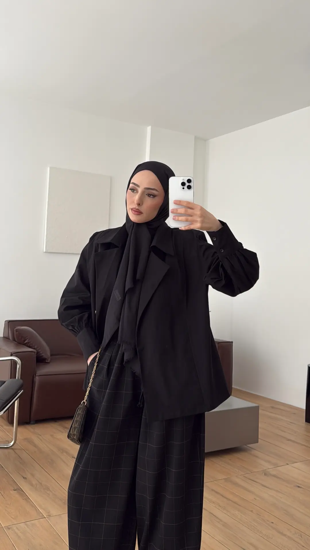 Vatkalı Kemerli Gömlek/Trenc Siyah