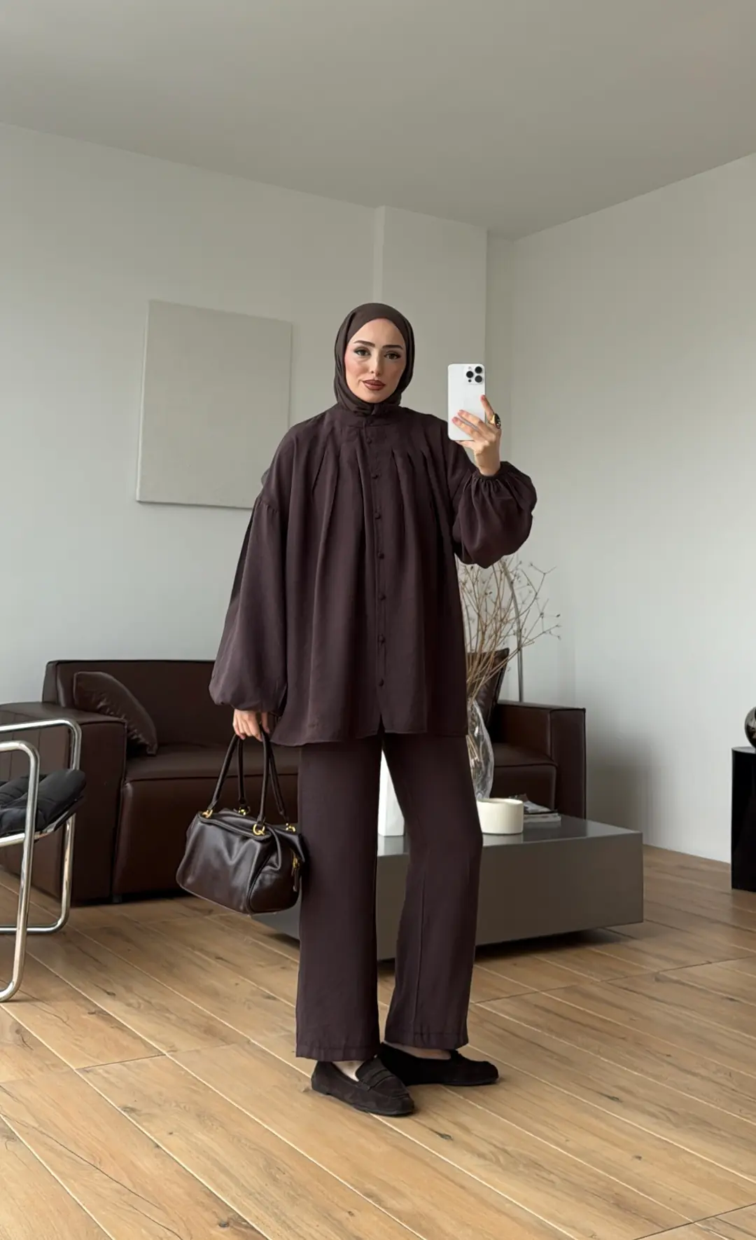 Balon Kol Model Takım Kahve