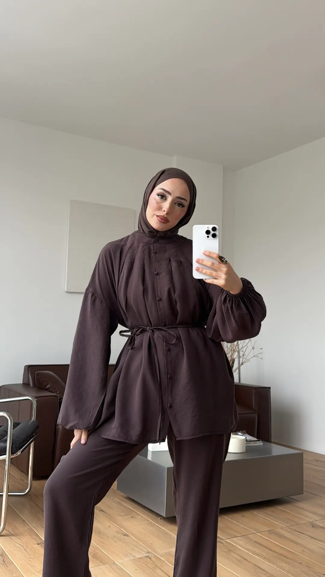 Balon Kol Model Takım Kahve