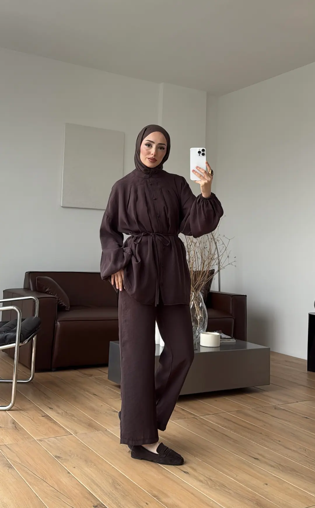 Balon Kol Model Takım Kahve