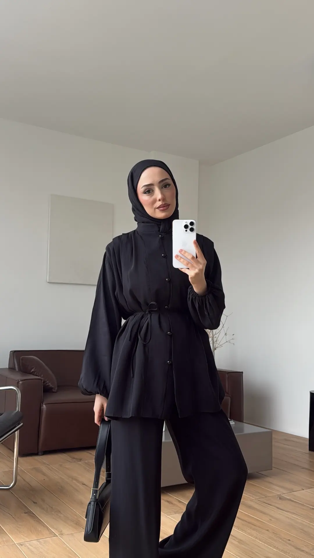 Omuzdan Pileli Hakim Yaka Takım Siyah