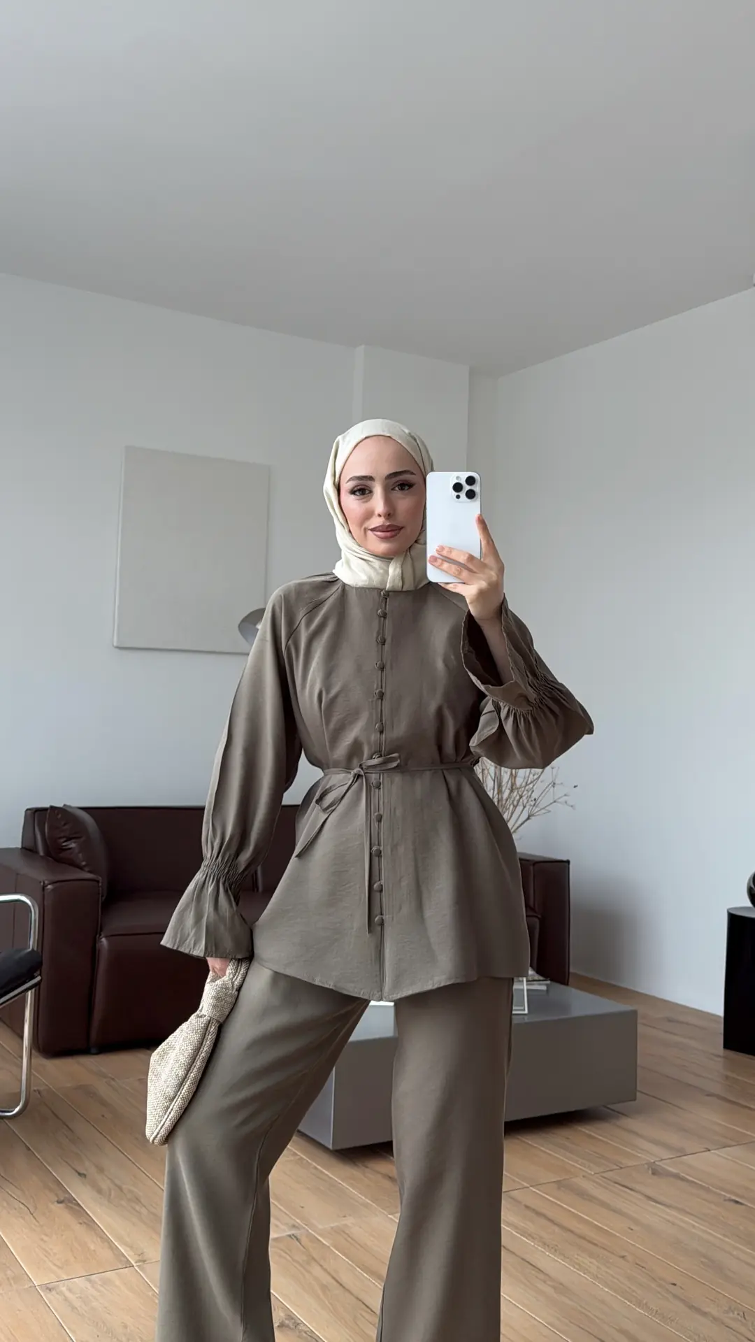 Büzgü Detay Takım Haki