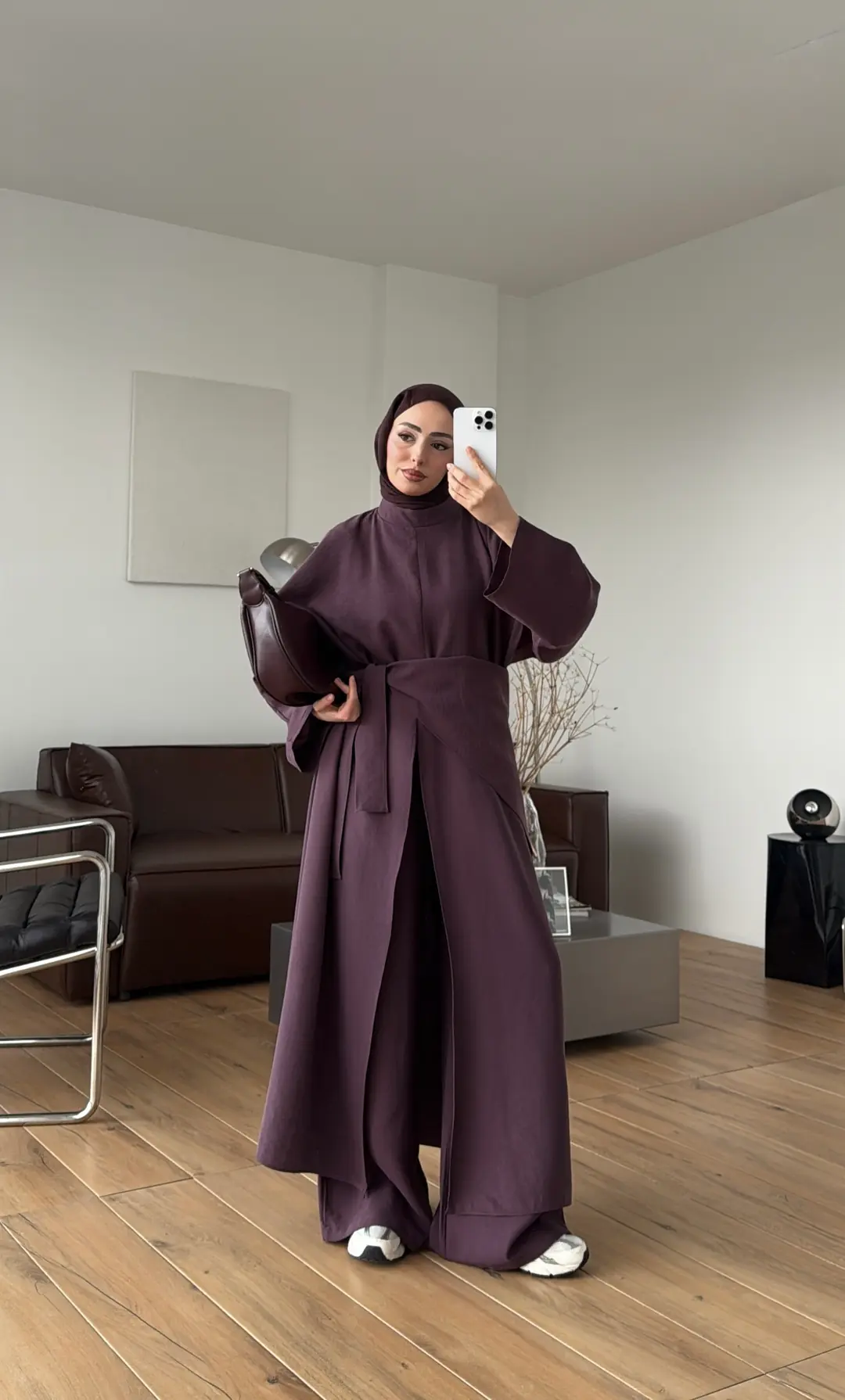 Sofia Yırtmaç Detay Takım Mürdüm