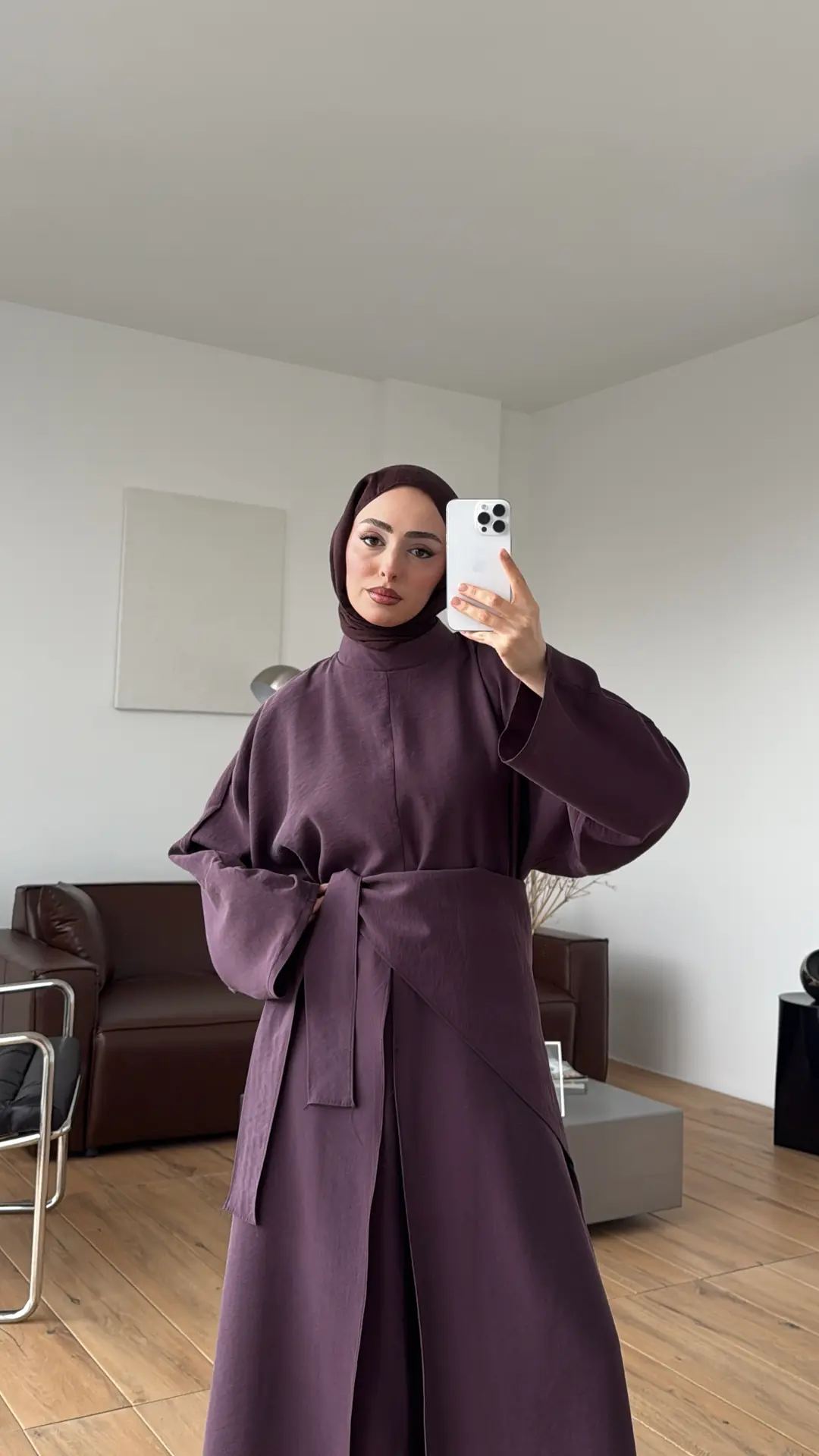 Sofia Yırtmaç Detay Takım Mürdüm