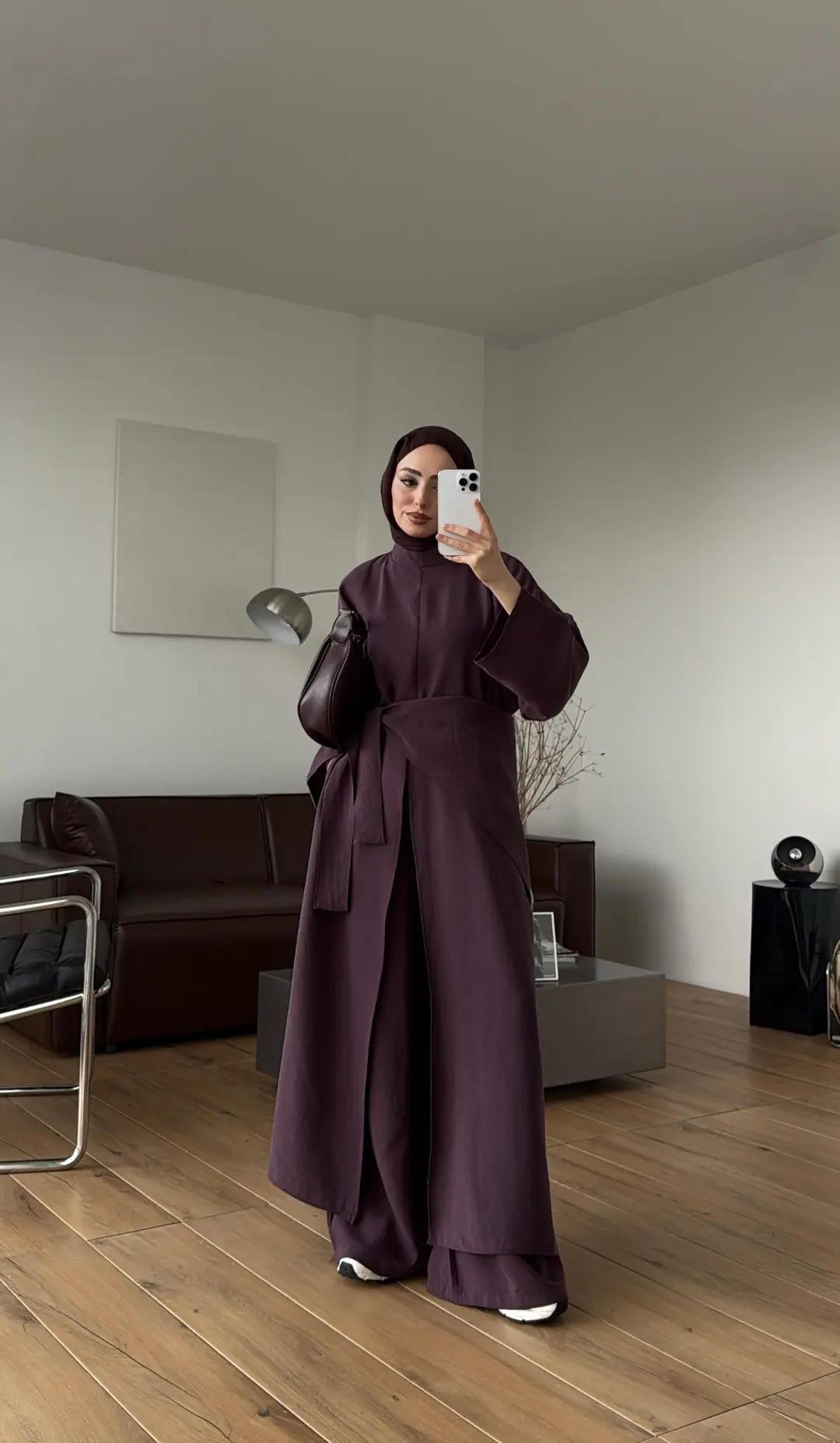 Sofia Yırtmaç Detay Takım Mürdüm