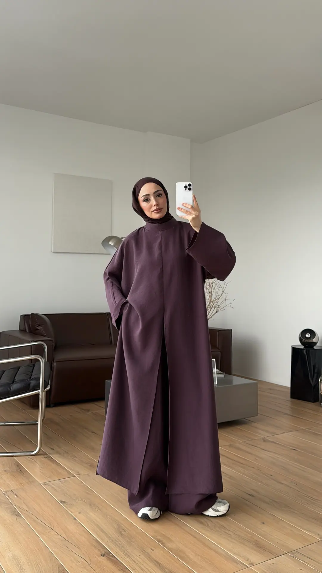 Sofia Yırtmaç Detay Takım Mürdüm