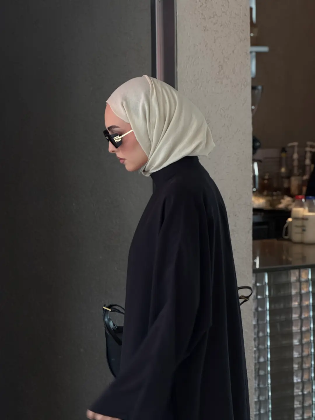 Sofia Şallı Yırtmaç Detay Takım Siyah