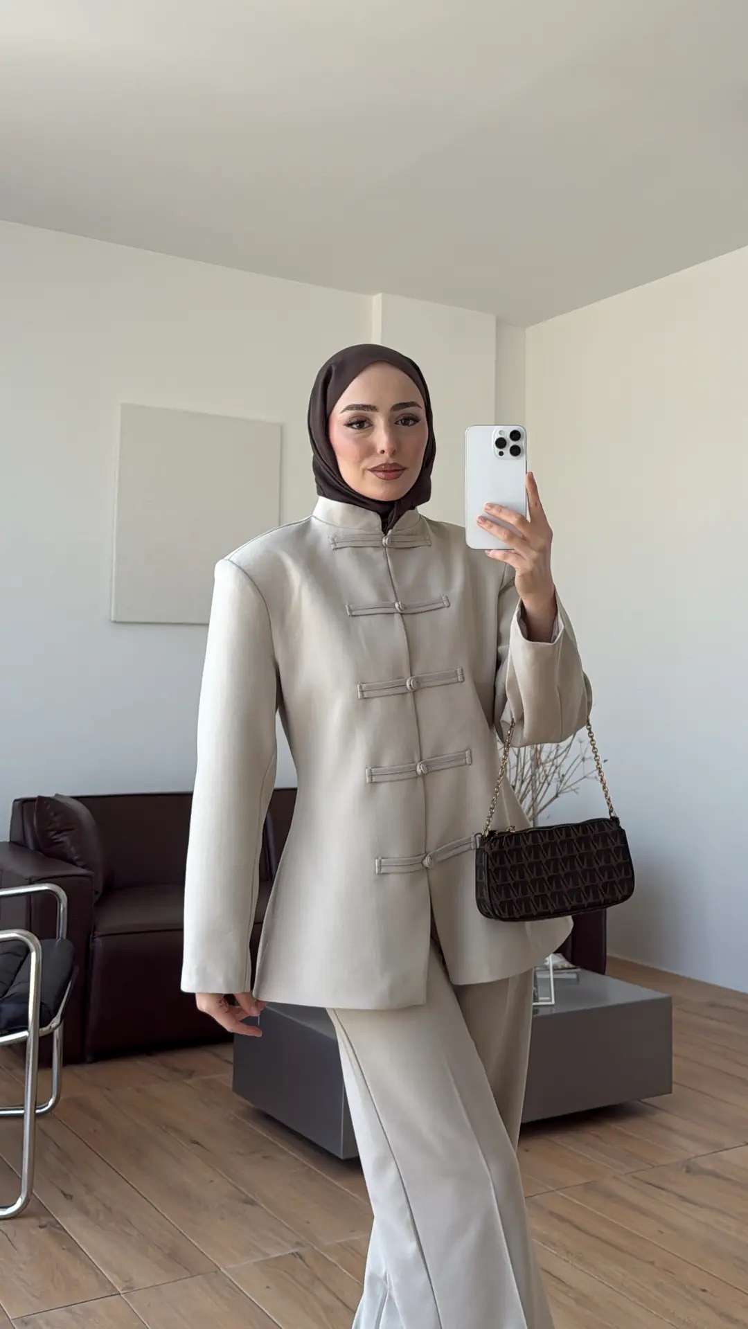 Birit Detay Ceket Takım Taş