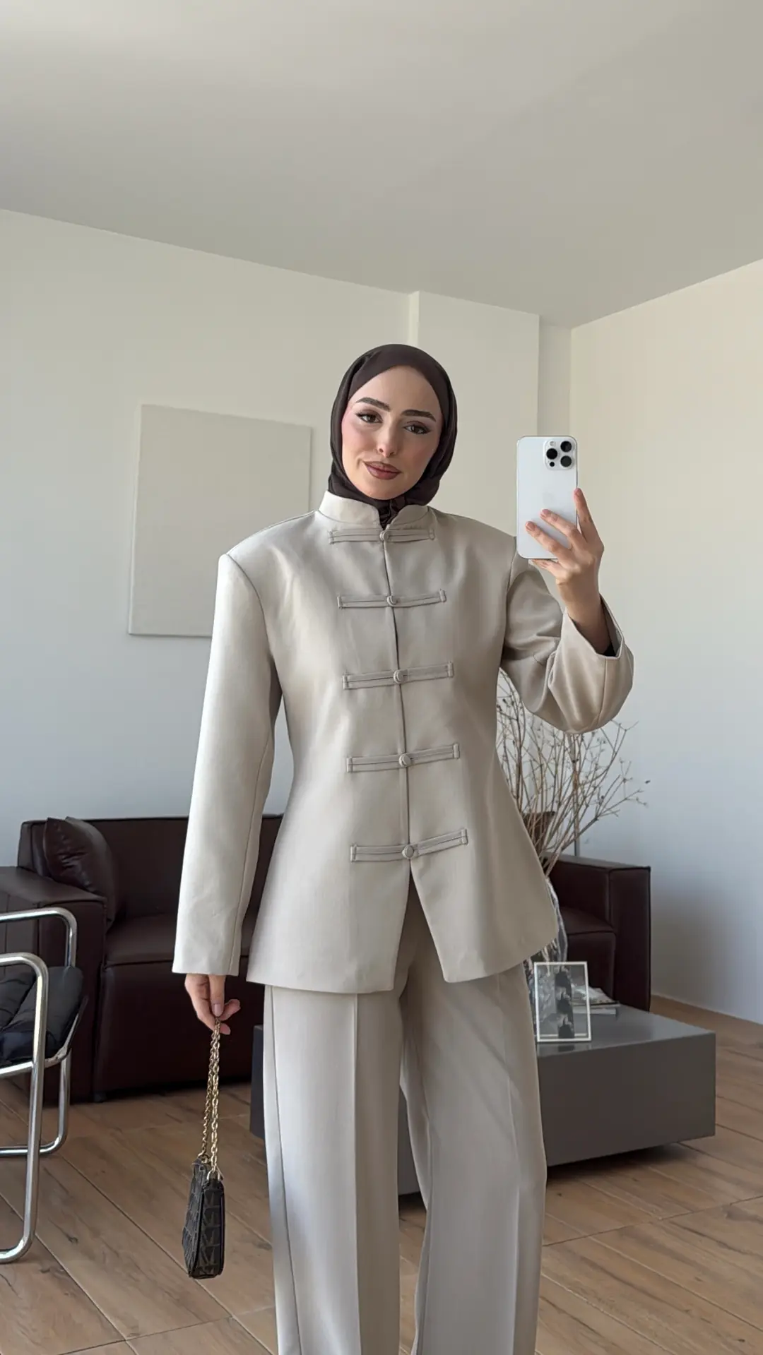 Birit Detay Ceket Takım Taş