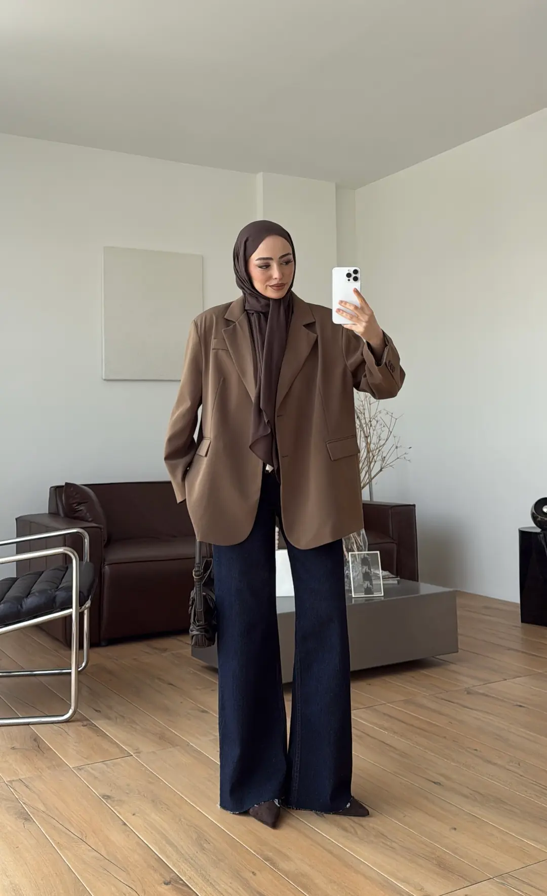 Oversize Çift Düğmeli Ceket Haki