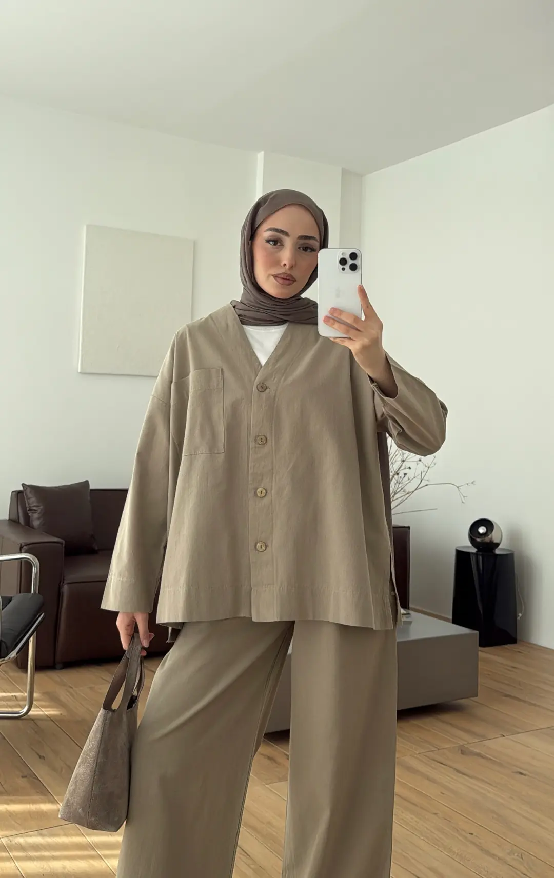 Bluz Pantolon Takım Vizon