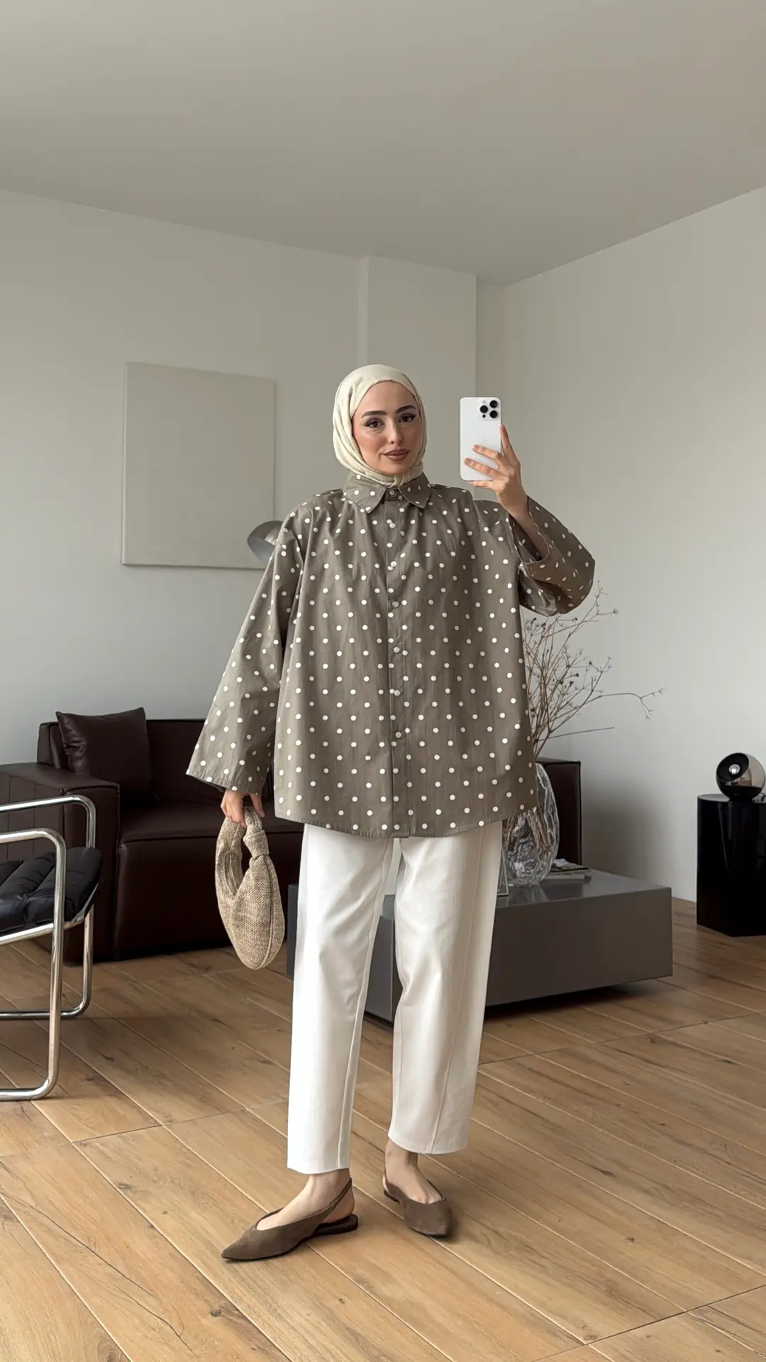 Dijital Baskılı Gömlek Haki