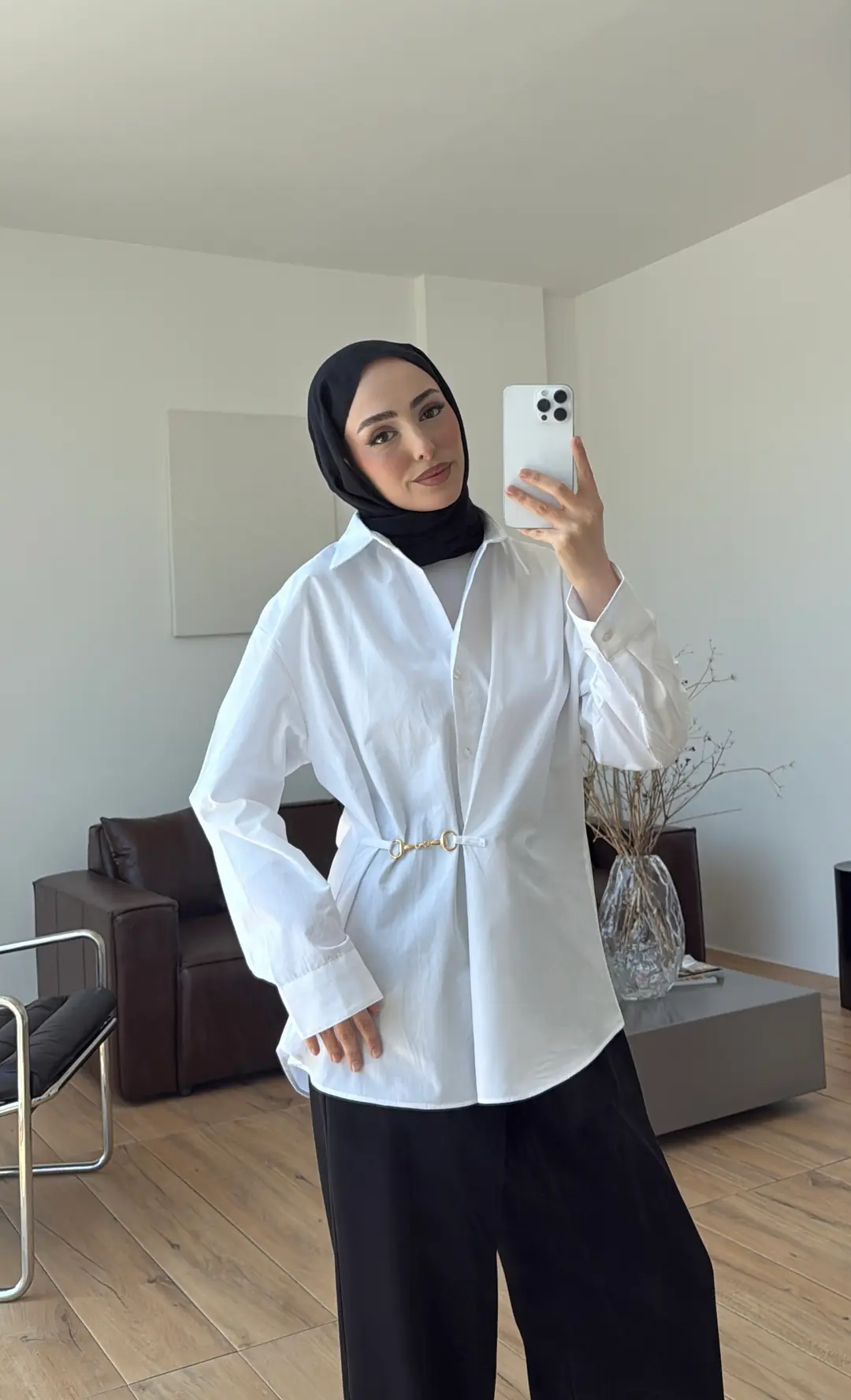 Tokalı Gömlek Beyaz