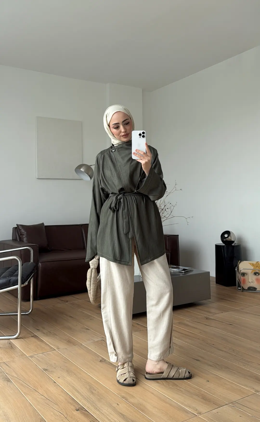 Salaş Yıkamalı Tencel Ceket Haki