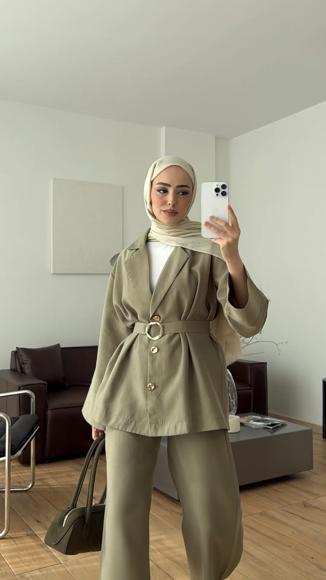Toka Detay Tunik Takım Haki
