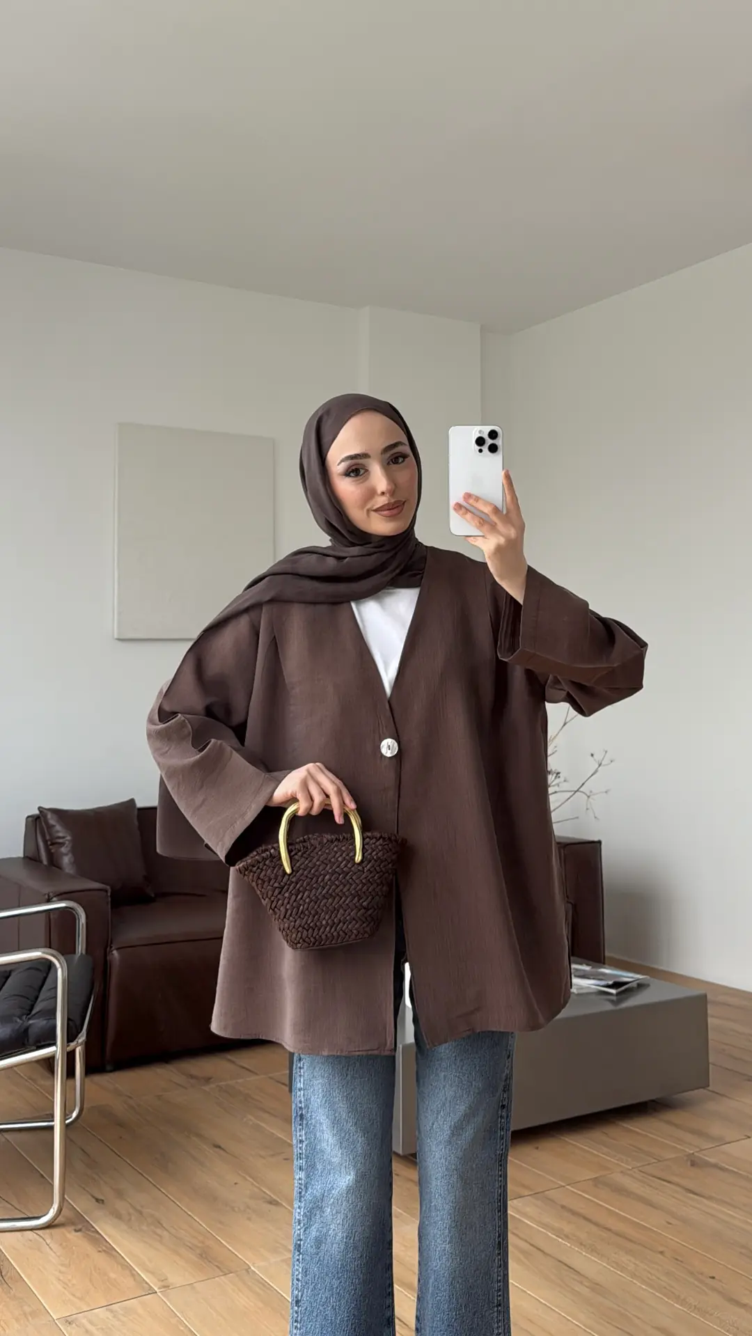 Yazlık Kimono Kahve 