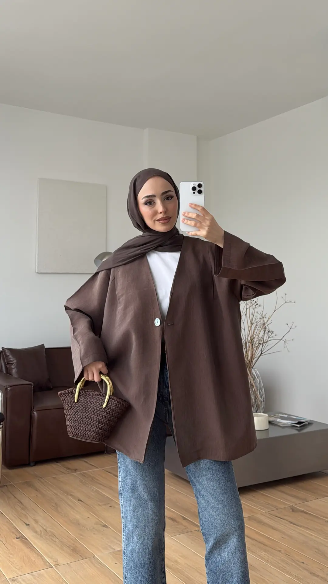 Yazlık Kimono Kahve 