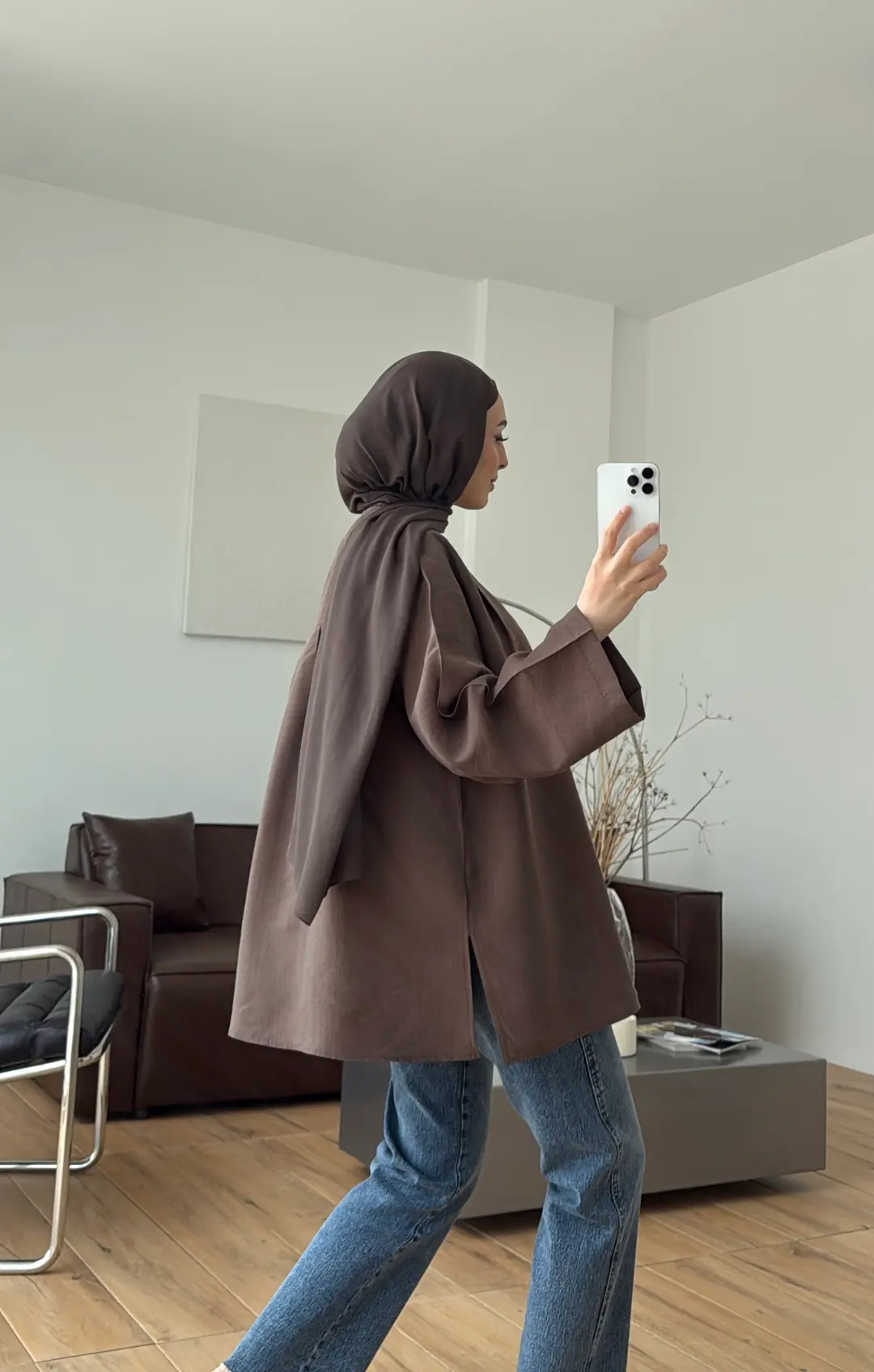 Yazlık Kimono Kahve 