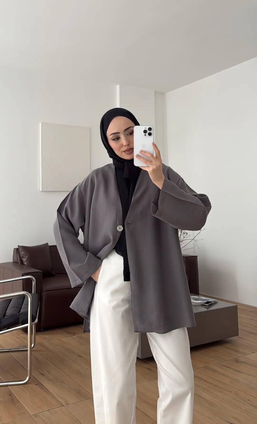Yazlık Kimono Antrasit