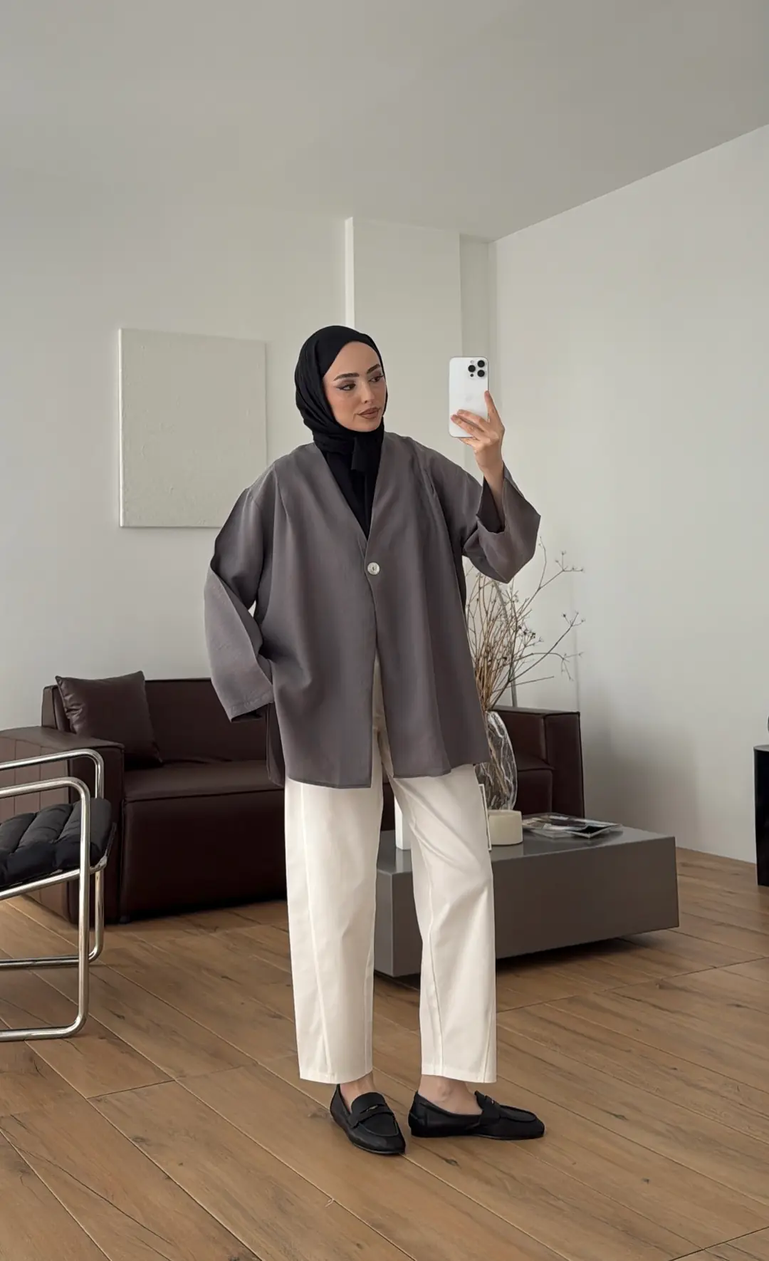 Yazlık Kimono Antrasit