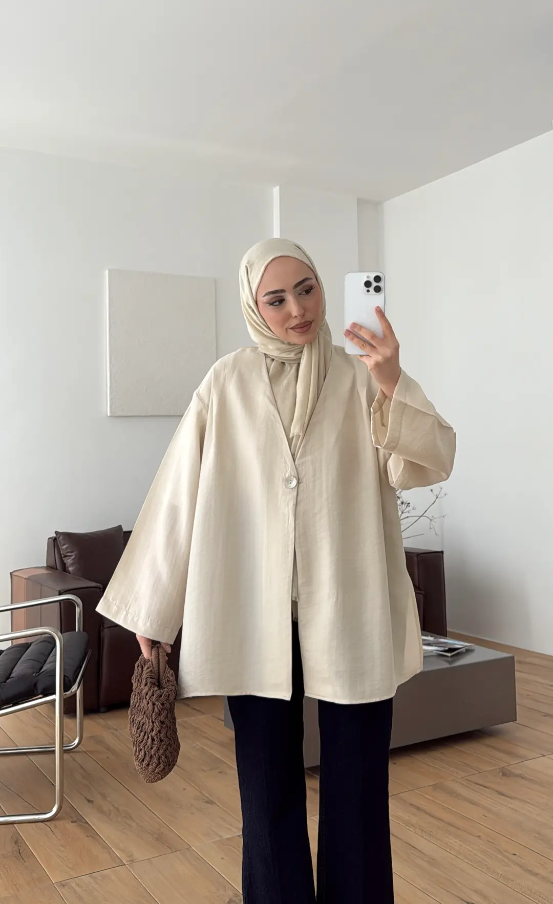 Yazlık Kimono Krem 