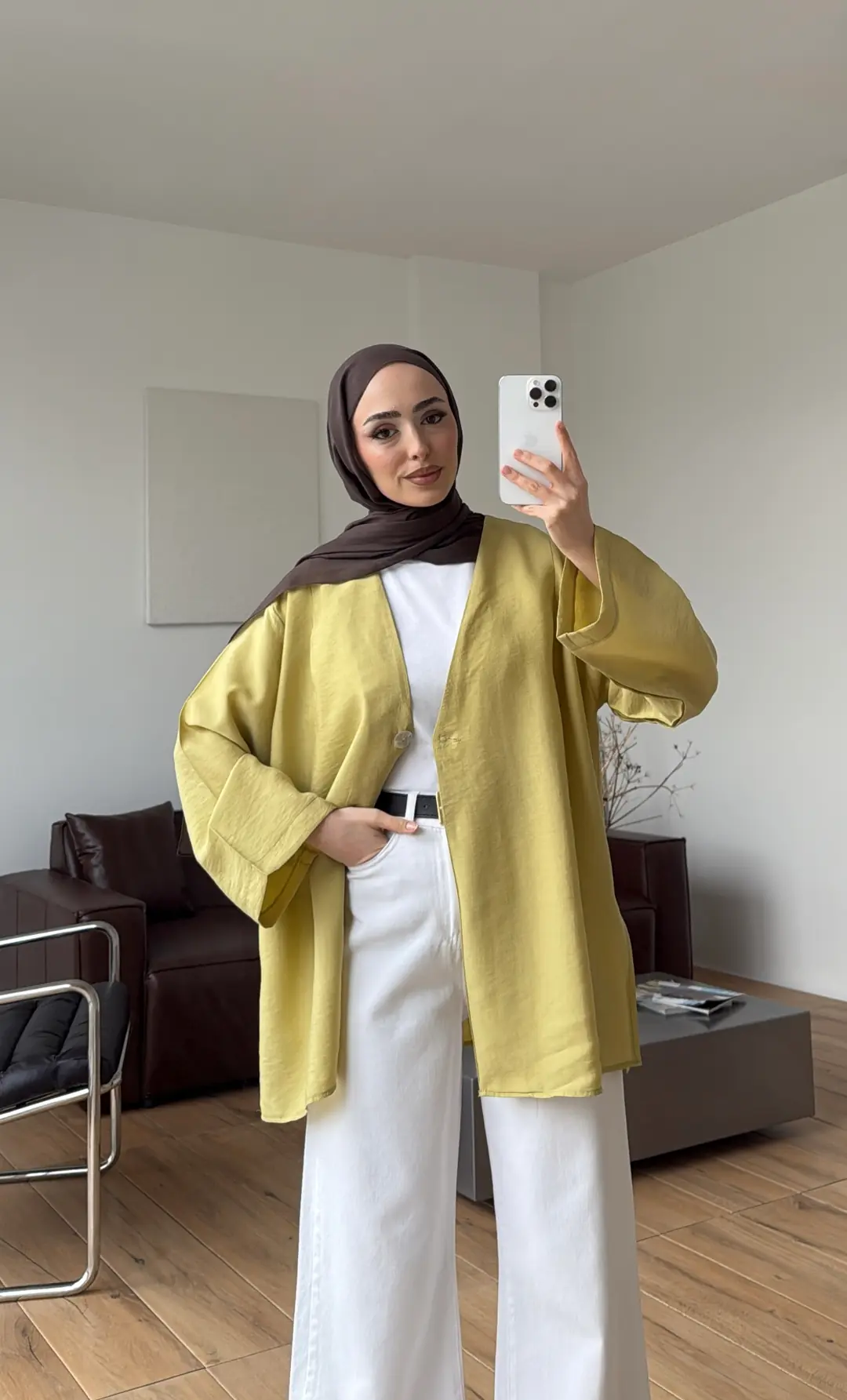Yazlık Kimono Yağ Yeşili