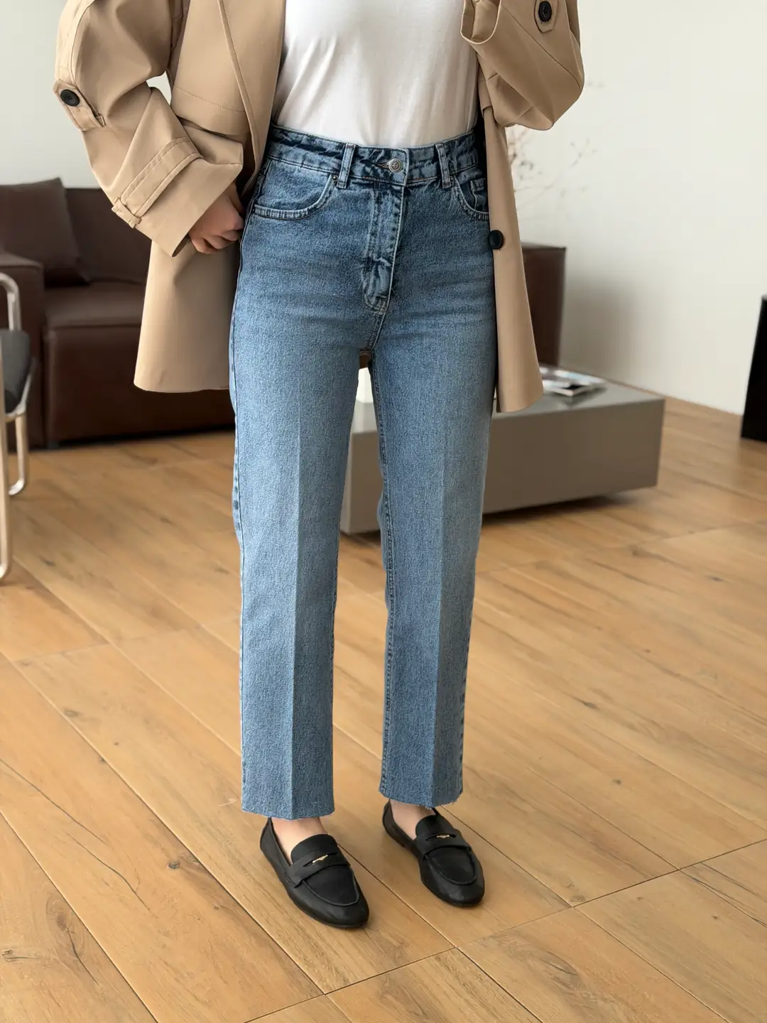 Premium Paçası Kesik Jean 215