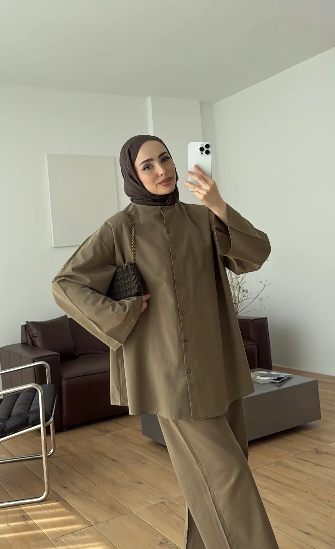 Kemerli Pantolon Takım Haki