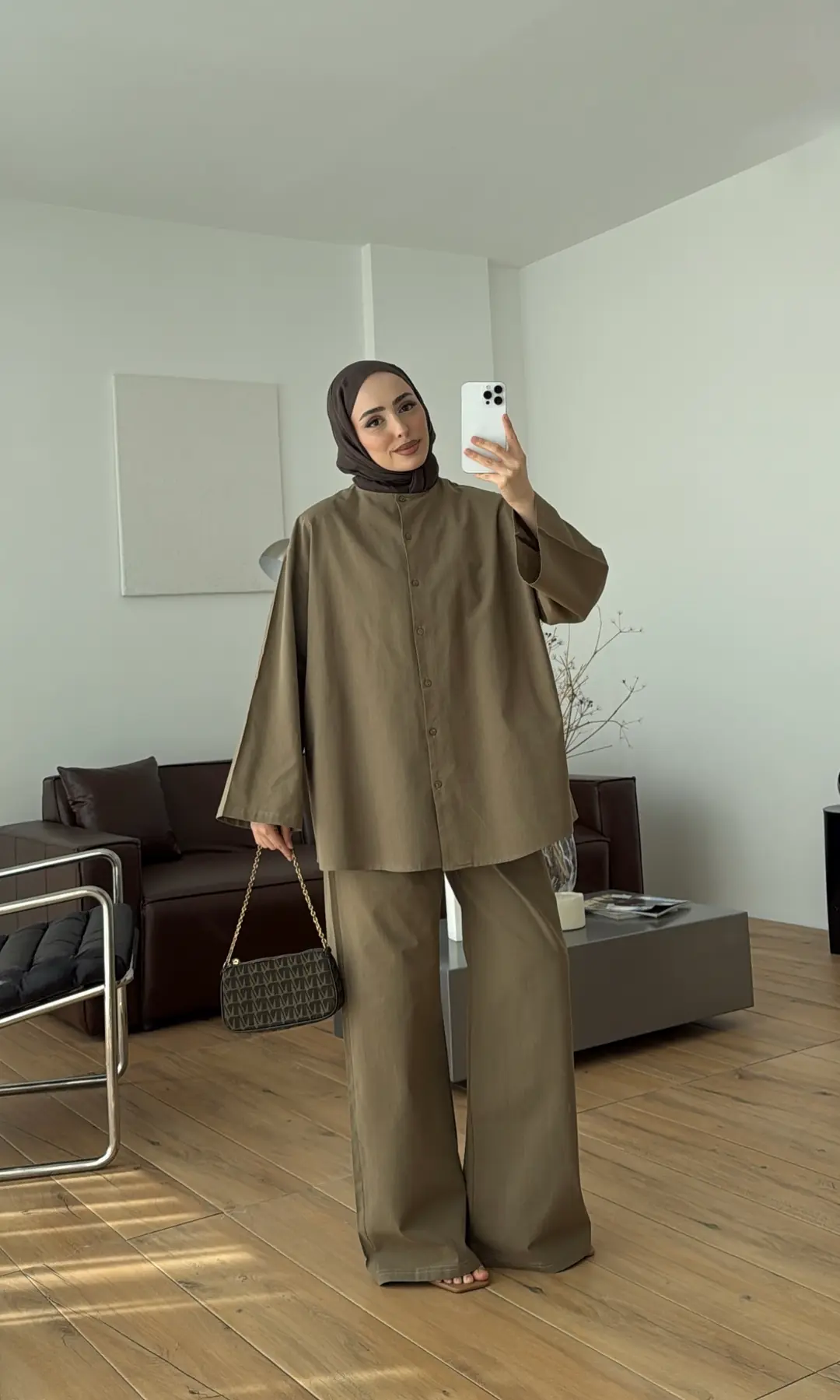 Kemerli Pantolon Takım Haki