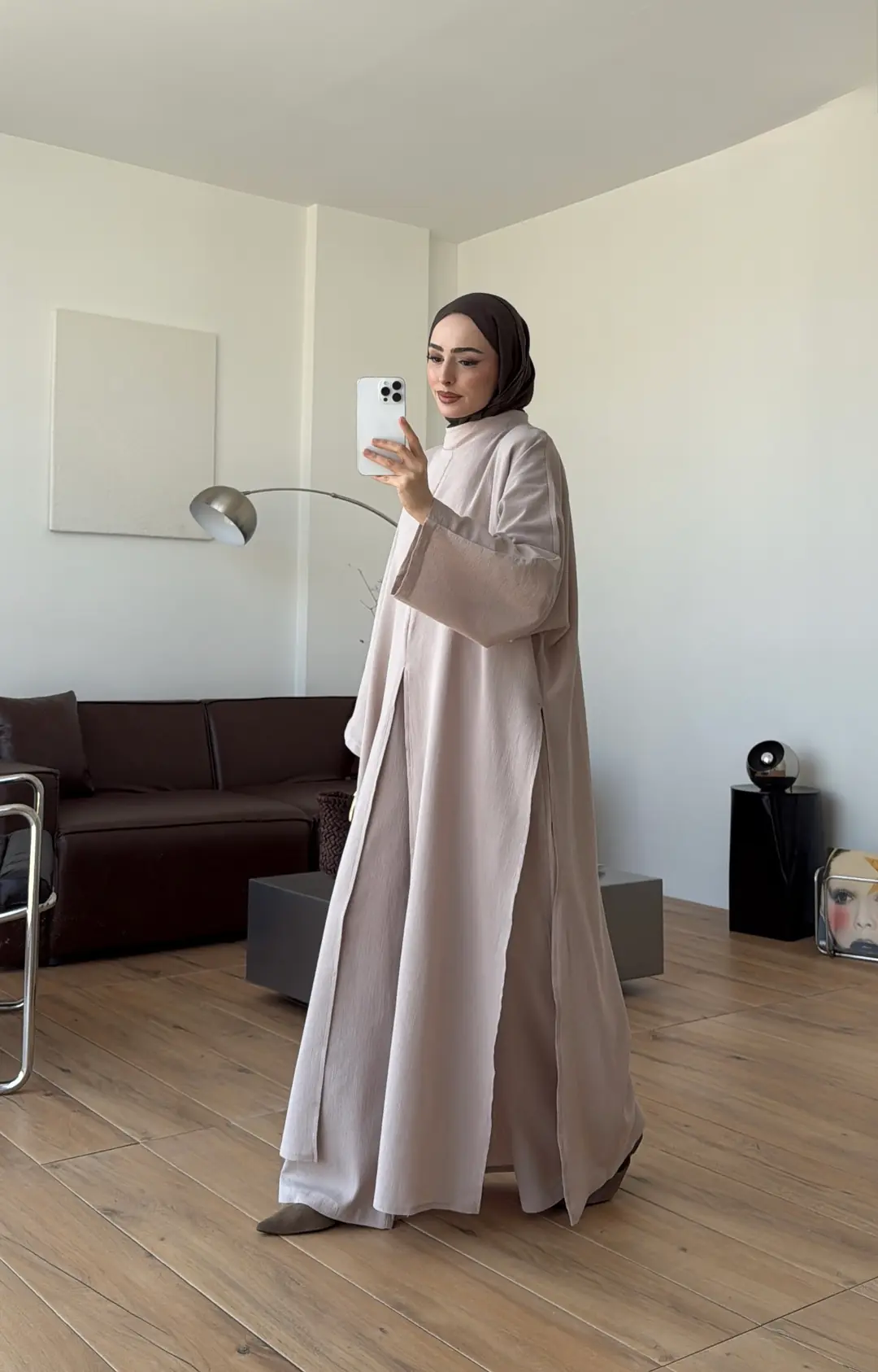 Sofia Keten Takım Bej