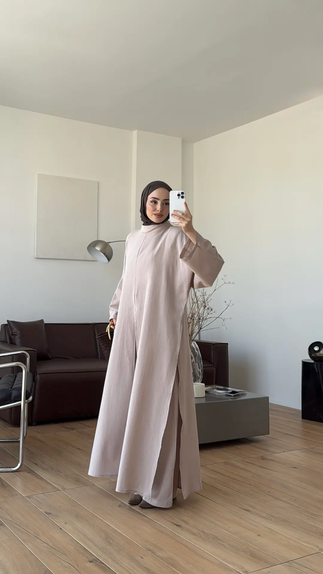 Sofia Keten Takım Bej