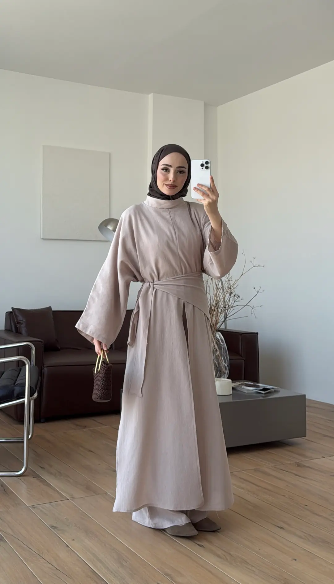 Sofia Keten Takım Bej