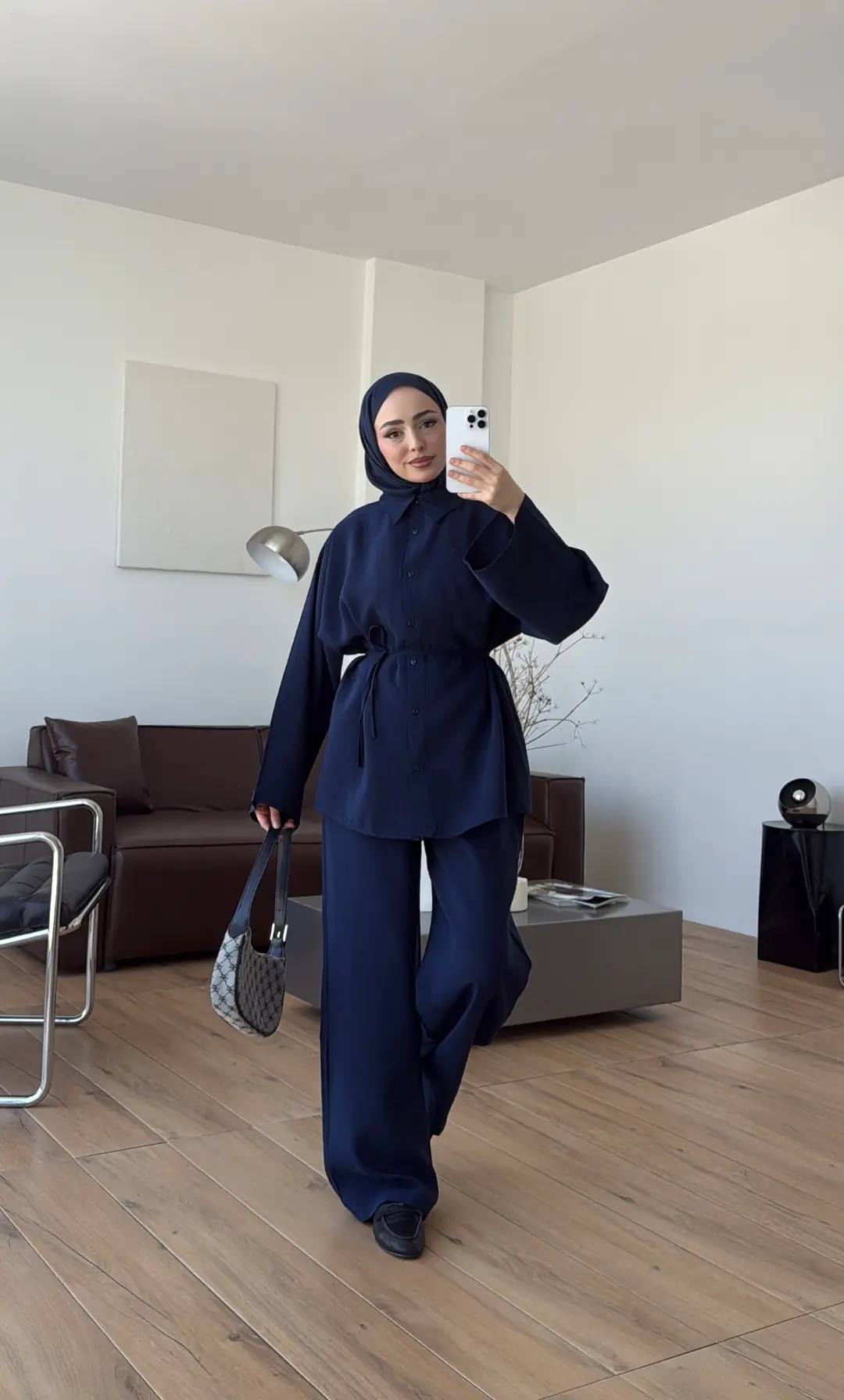 Tencel Bağlamalı Takım Lacivert