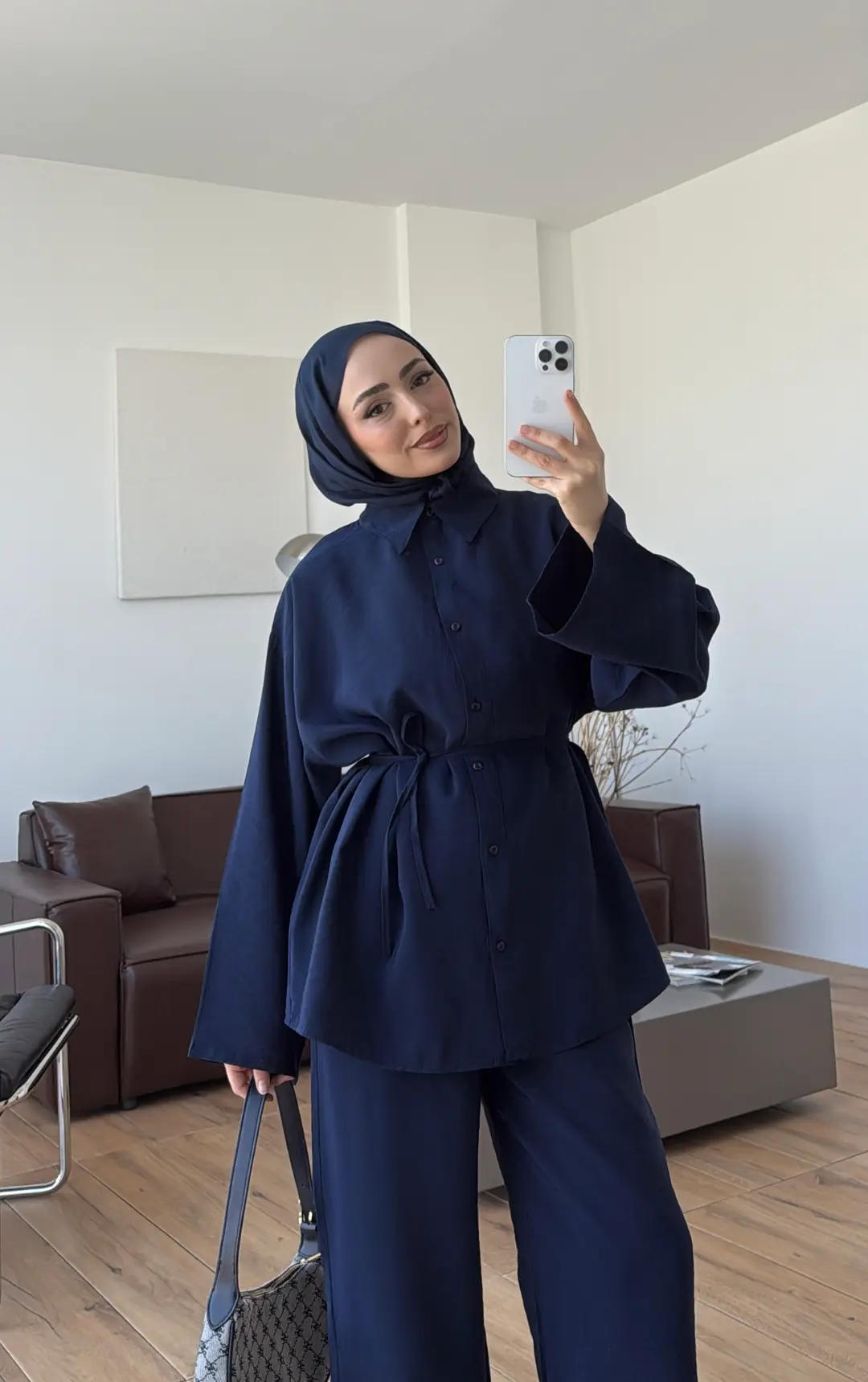 Tencel Bağlamalı Takım Lacivert